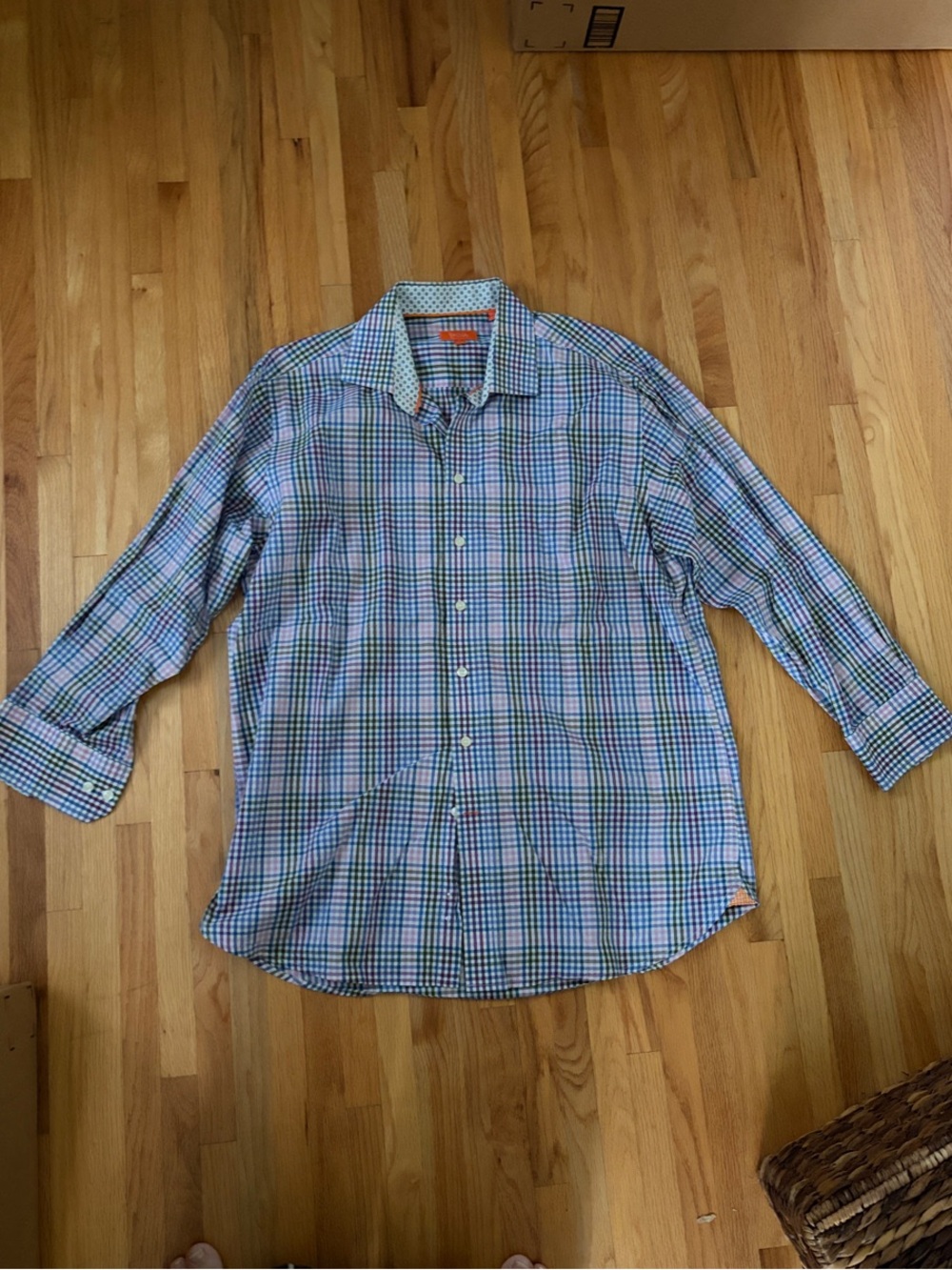 Tallia Classic Fit Men's Plaid Button-Down Shirt - Blue, Green & Purple